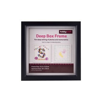 Black Deep Box Frame 20cm x 20cm