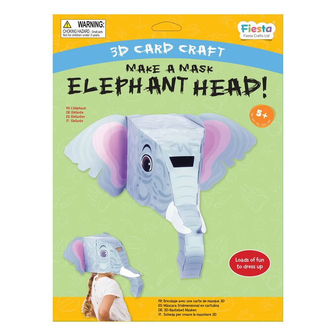 Fiesta Make a 3D Elephant Mask Kit image number 1