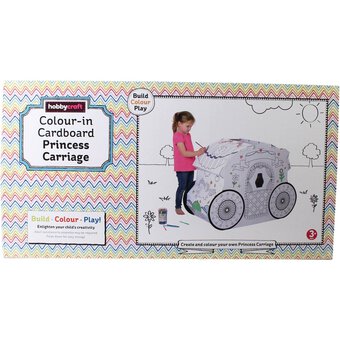 Colour-In Cardboard Princess Carriage 108cm image number 3