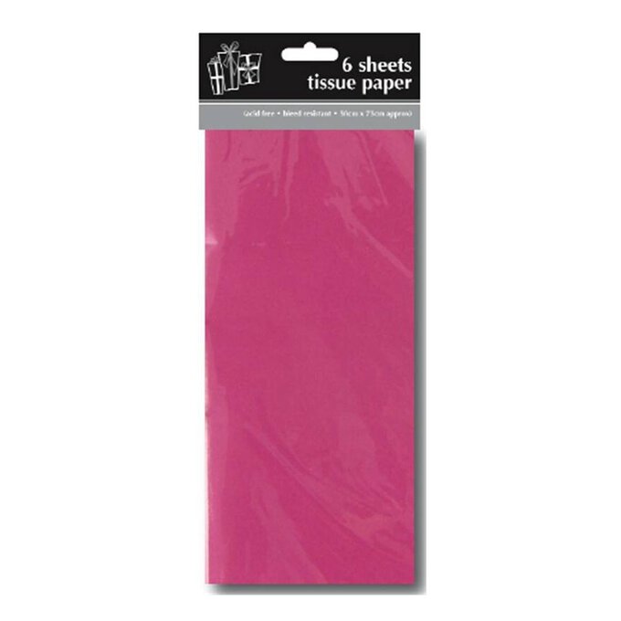 Fuchsia Tissue Paper 6 Sheets image number 1