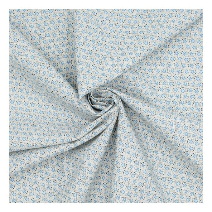 Blue Meadow Cotton Fabric by the Metre image number 1