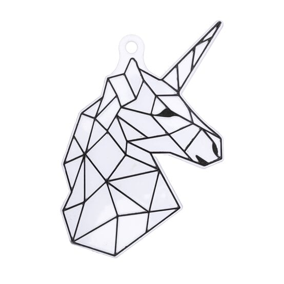 Geo Unicorn Plastic Suncatcher image number 1