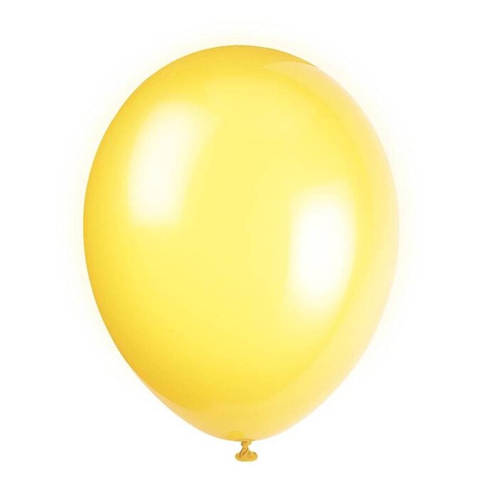 Lemon Yellow Latex Balloons 10 Pack image number 1