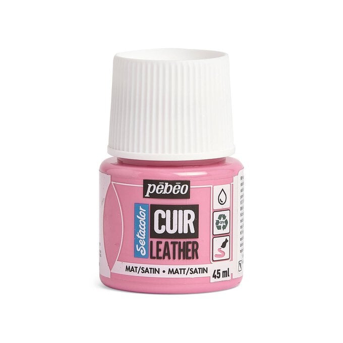 Pebeo Setacolor Candy Pink Leather Paint 45ml image number 1