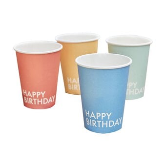 Ginger Ray Bright Birthday Paper Cups 8 Pack
