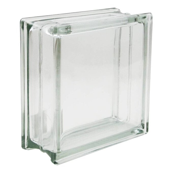 Clear Glass Block 19cm x 19cm x 8cm