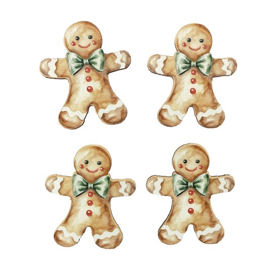 Gingerbread Toppers 4 Pack  image number 1