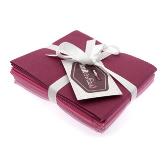 Solid Pink Cotton Fat Quarters 5 Pack
