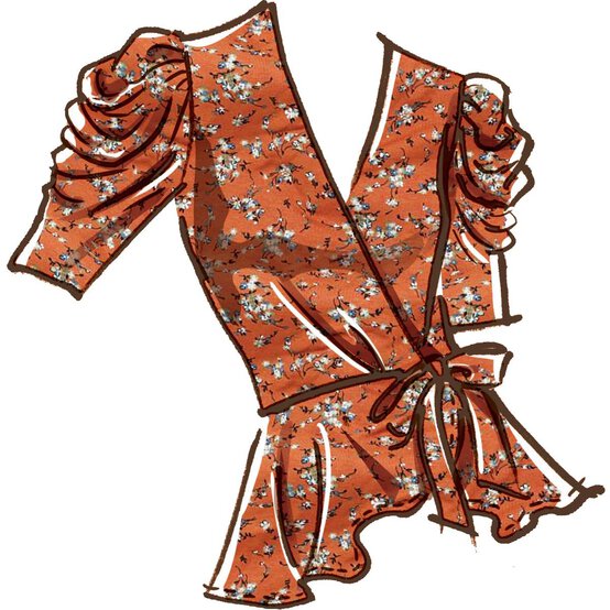 McCall&rsquo;s Myrtle Tops Sewing Pattern M8146 (26-32) image number 3