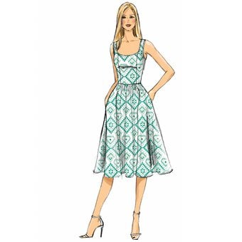 Vogue Sleeveless Dress Sewing Pattern V9100 (14-22) image number 3