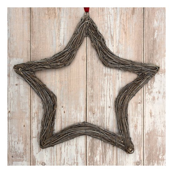 Rattan Star Wreath 48cm image number 1