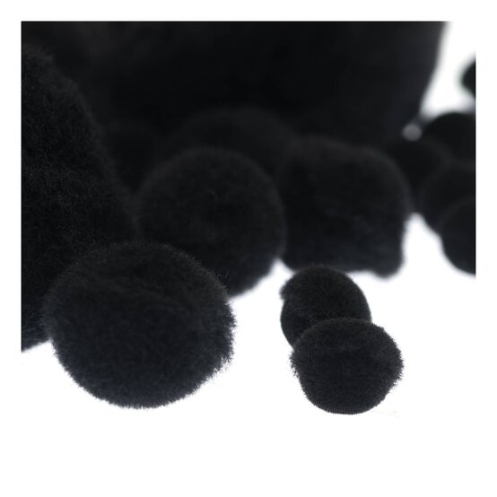 Black Pom Poms 60 Pack image number 3