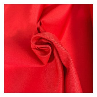 Red Polycotton Drill Fabric by the Metre