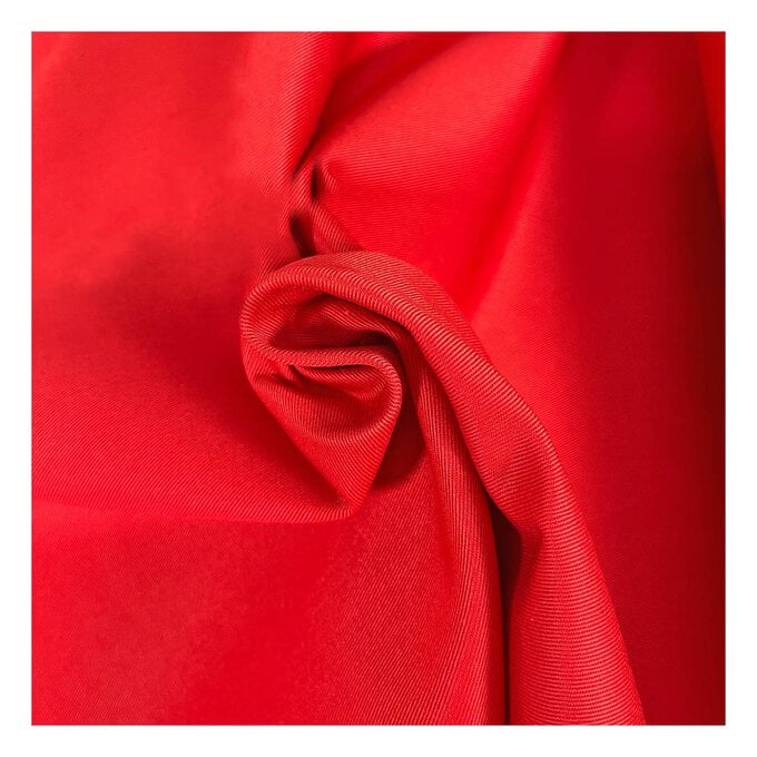 Red Polycotton Drill Fabric by the Metre image number 1