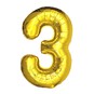 Extra Large Gold Foil Number 3 Balloon image number 1