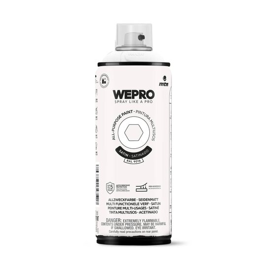 MTN WEPRO Igloo White Satin All-Purpose Paint 400ml  image number 1