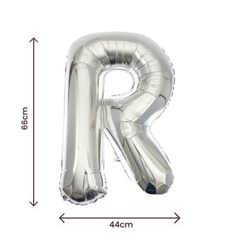 Silver Foil Letter R Balloon