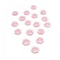 Hemline Pink Basic Flower Button 17 Pack image number 1