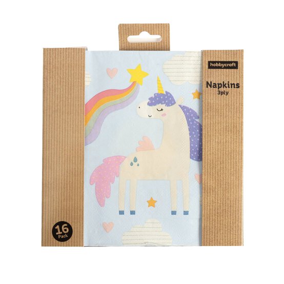 Unicorn Party Napkins 16 Pack image number 4