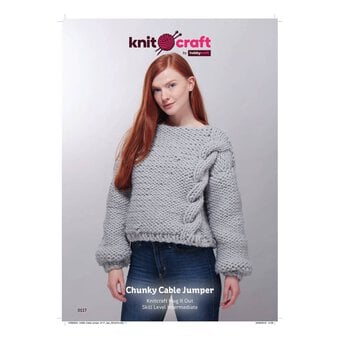 Knitcraft Chunky Cable Jumper Digital Pattern 0117 image number 3