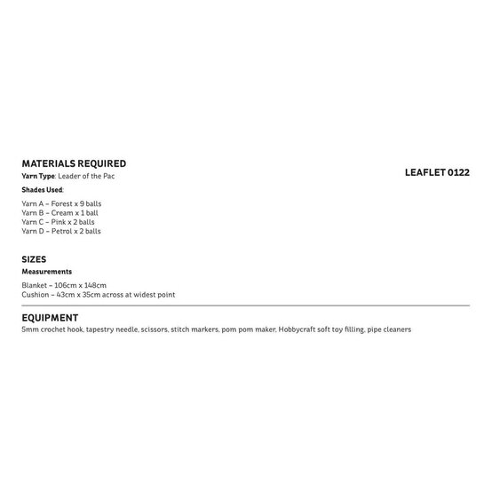 Knitcraft Desert Flower Blanket and Cushion Digital Pattern 0122 image number 2