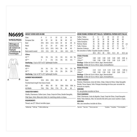 New Look Women&rsquo;s Dress Sewing Pattern N6695 image number 2