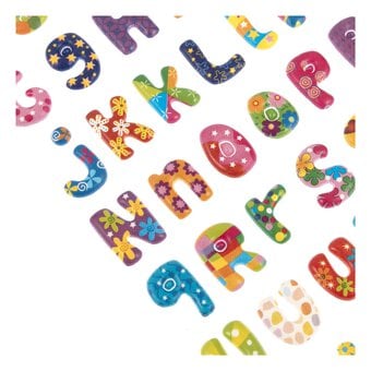 Mixed Print Alphabet Puffy Stickers image number 3