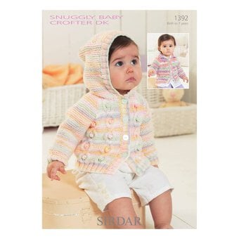 Sirdar Snuggly Baby Crofter DK Cardigans Digital Pattern 1392