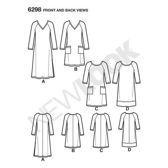 New Look Just 4 Knits Women's Dress Sewing Pattern 6298 image number 2