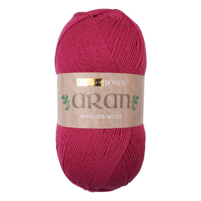 Hayfield Raspberry Pink Bonus Aran Yarn 400g (626) image number 1