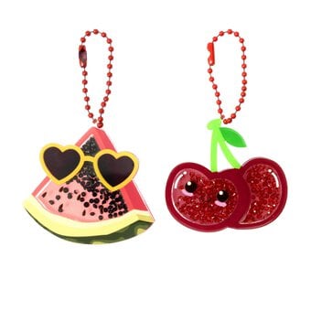 Melon and Cherry Keychains 2 Pack