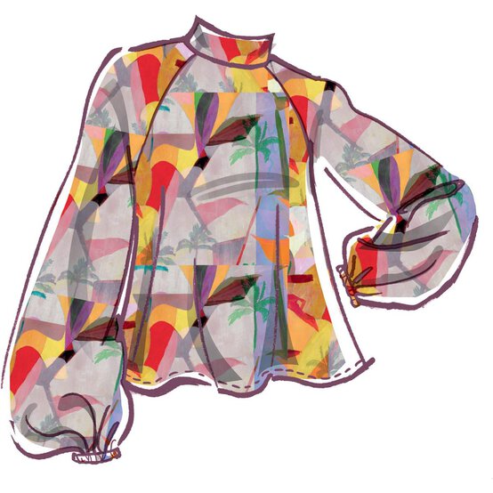 McCall&rsquo;s Myrtle Tops Sewing Pattern M8147 (XS-M) image number 4