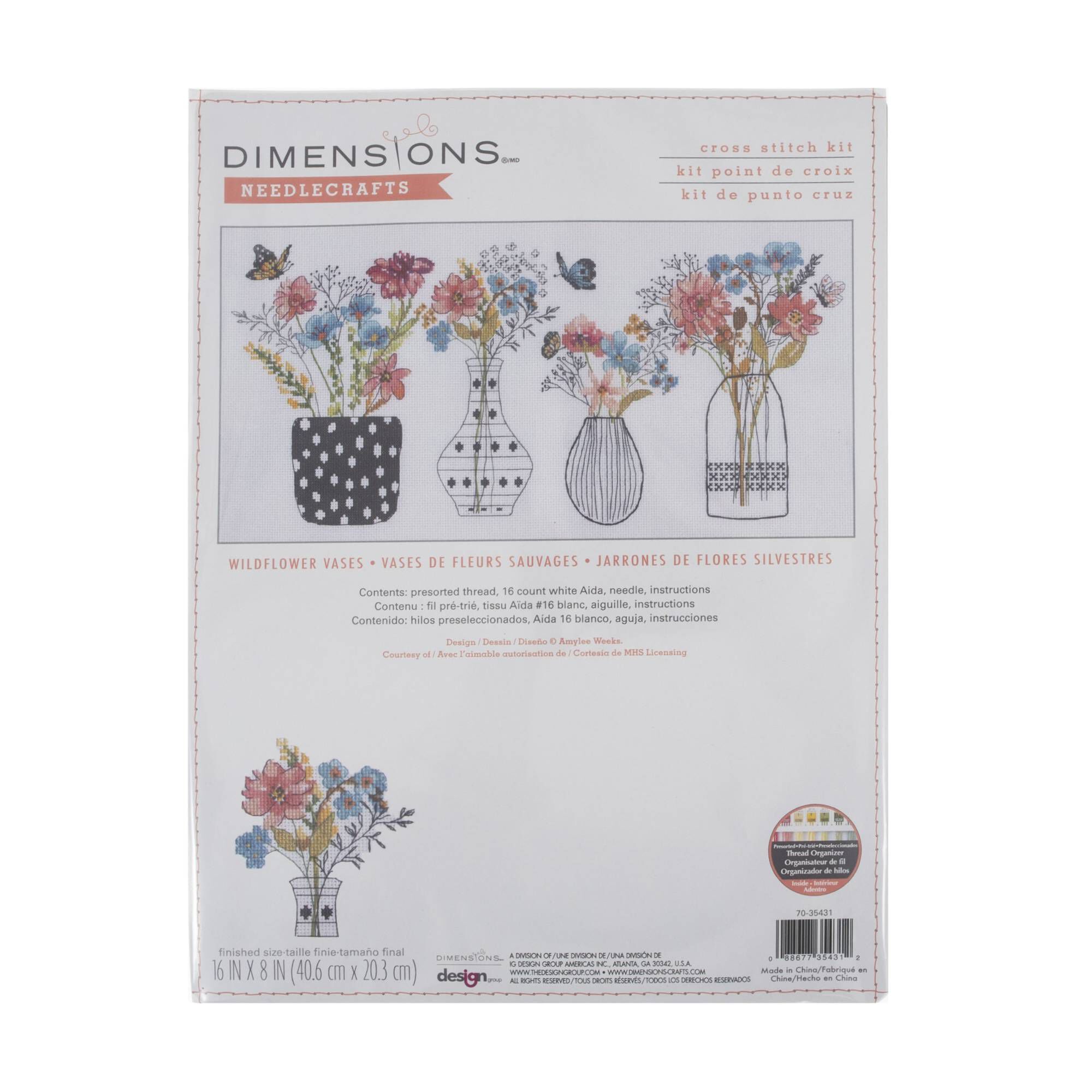 Dimensions Kreuzstich-Set 'Love Is' – Fertiges Kit Mit Baumwolle, 15 X 45 Cm