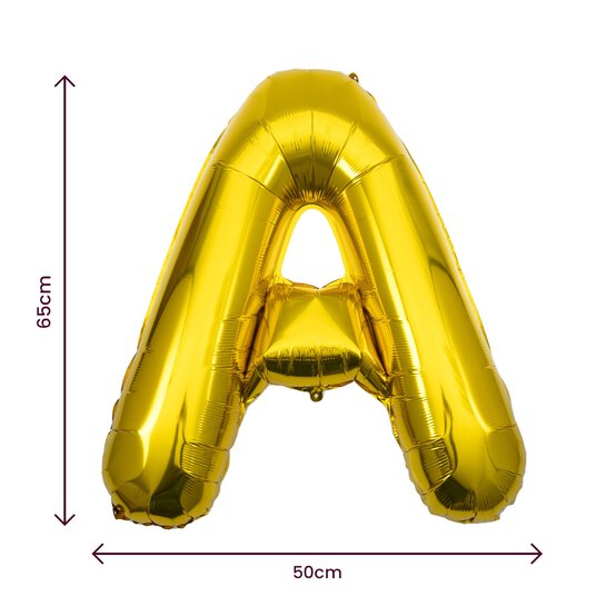 Extra Large Gold Foil Letter A Balloon image number 2