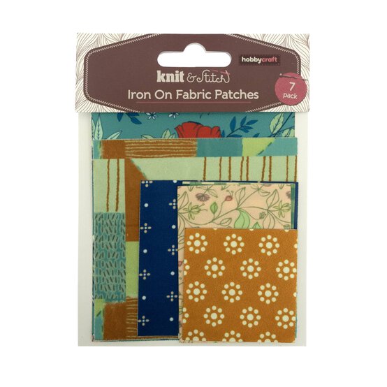 Assorted Print Iron-On Fabric Patches 7 Pack image number 4