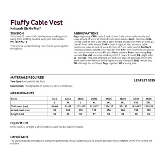 Knitcraft Fluffy Cable Vest Pattern 0339 image number 5