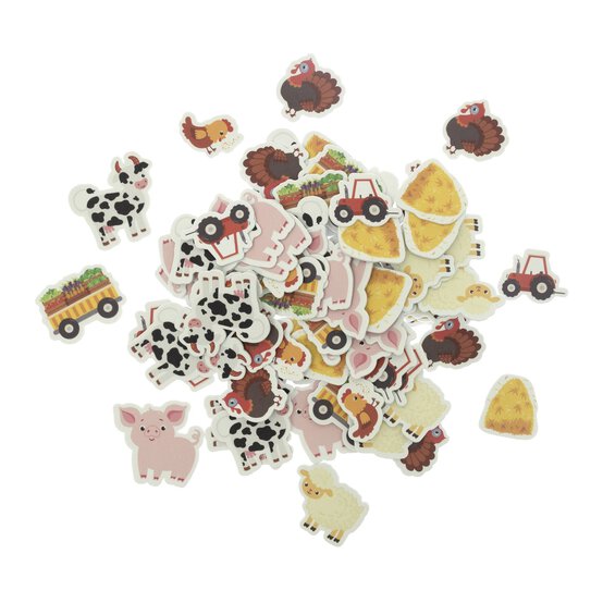 Farm Animal Foam Stickers 42g image number 1