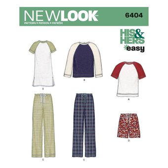 New Look Women and Men's Separates Sewing Pattern 6404
