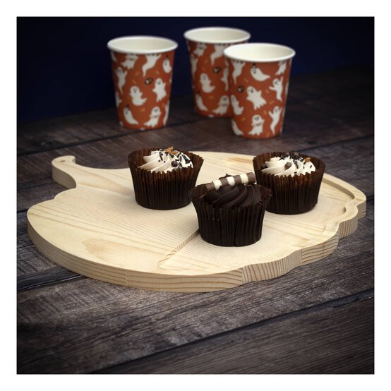 Wooden Pumpkin Tray 32cm  image number 2