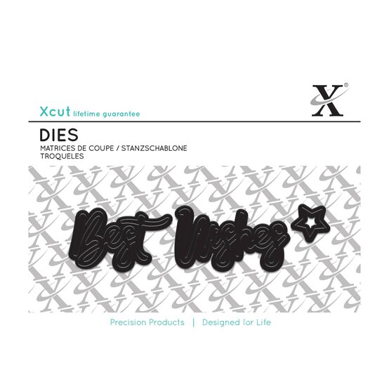 Xcut Best Wishes Mini Die Set 3 Pieces image number 1
