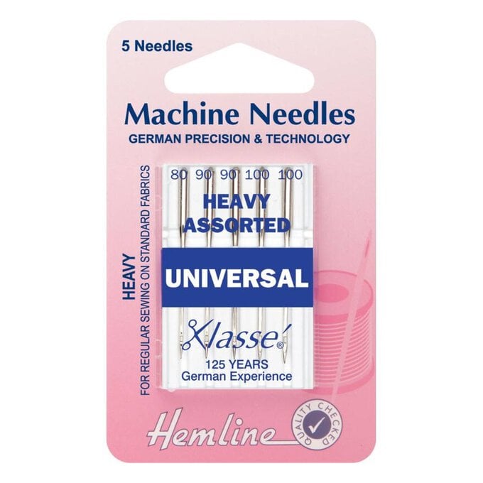 Hemline Assorted Heavy Machine Needle 5 Pack image number 1