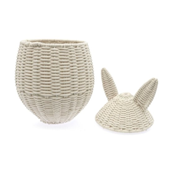 Bunny Rope Storage Basket with Lid image number 2