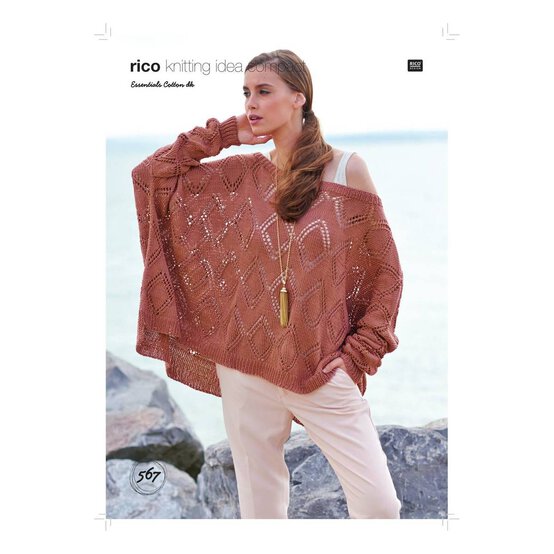 Rico Essentials Cotton DK Ladies' Sweater Digital Pattern 567 image number 1