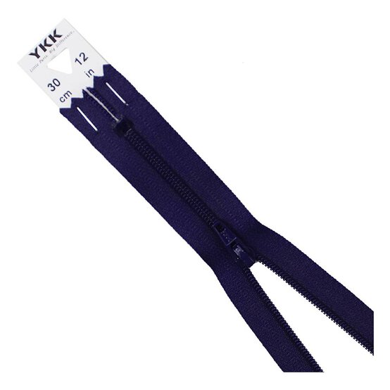 YKK Dark Purple Dress and Skirt Zip 30cm image number 1