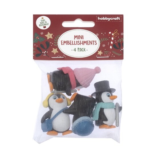 Penguin Resin Decorations 4 Pack image number 4