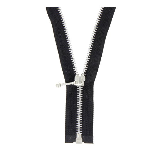 Milward Black Aluminium Open-Ended Zip 65cm image number 1