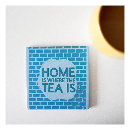 Unglazed Ceramic Square Plaque 12cm image number 2