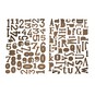 Bronze Metallic Alphabet Stickers 100 Pieces  image number 1