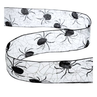 Spiders Wire Edge Printed Ribbon 63mm x 3m