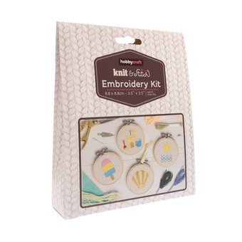 Beach Embroidery Kit 4 Pack 
